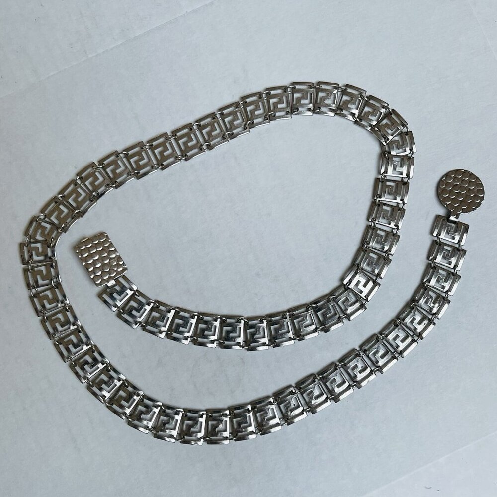 VintageSilver Tone Metal Belt‎ Statement Belt Retro 38 Inches Long Party Fairy